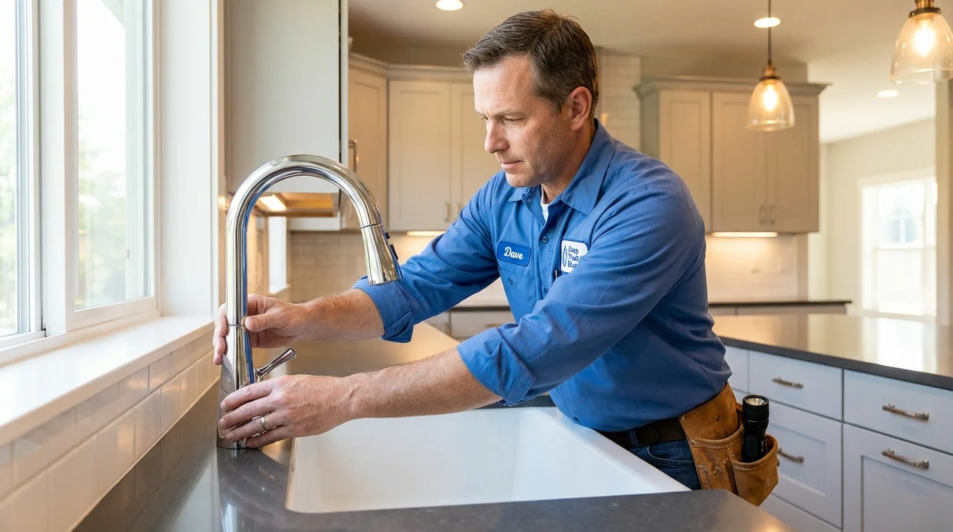 Kitchen faucet installation by Johns Plumbing LLC in East Brunswick